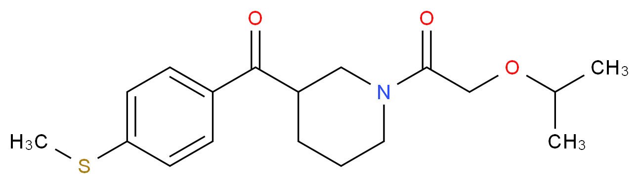 [1-(isopropoxyacetyl)piperidin-3-yl][4-(methylthio)phenyl]methanone_分子结构_CAS_)