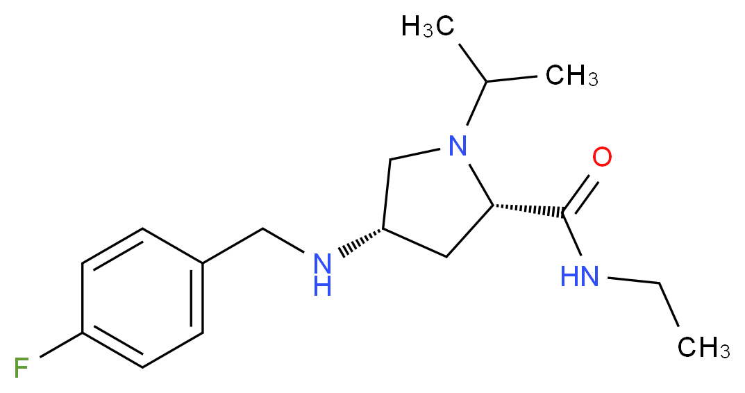 (4S)-N-ethyl-4-[(4-fluorobenzyl)amino]-1-isopropyl-L-prolinamide_分子结构_CAS_)