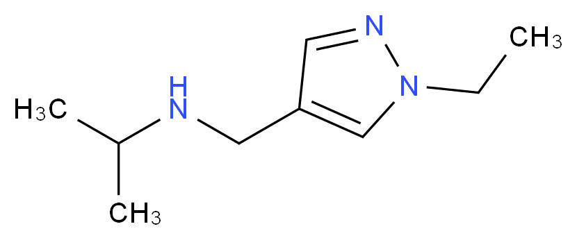 [(1-ethyl-1H-pyrazol-4-yl)methyl](propan-2-yl)amine_分子结构_CAS_1015845-79-0