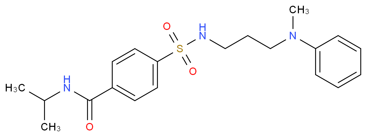 N-isopropyl-4-[({3-[methyl(phenyl)amino]propyl}amino)sulfonyl]benzamide_分子结构_CAS_)