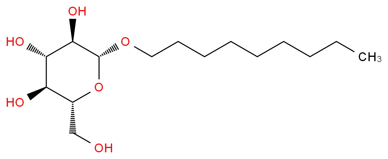 (2R,3S,4S,5R,6R)-2-(hydroxymethyl)-6-(nonyloxy)oxane-3,4,5-triol_分子结构_CAS_69984-73-2