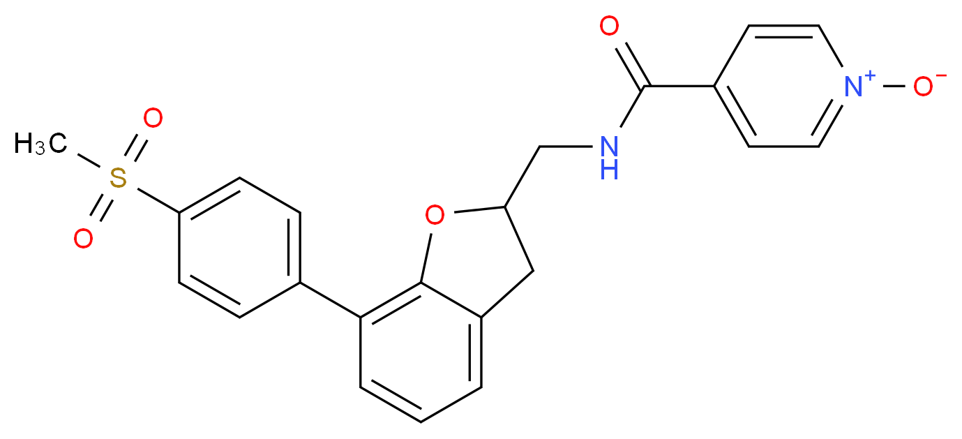 N-({7-[4-(methylsulfonyl)phenyl]-2,3-dihydro-1-benzofuran-2-yl}methyl)isonicotinamide 1-oxide_分子结构_CAS_)