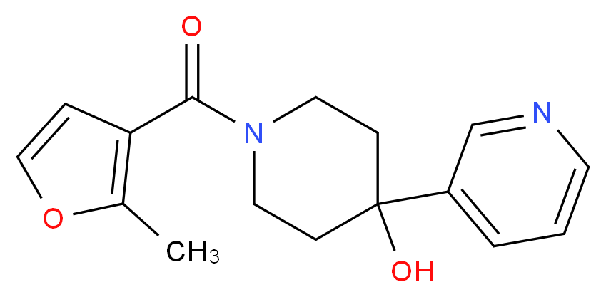 1-(2-methyl-3-furoyl)-4-(3-pyridinyl)-4-piperidinol_分子结构_CAS_)