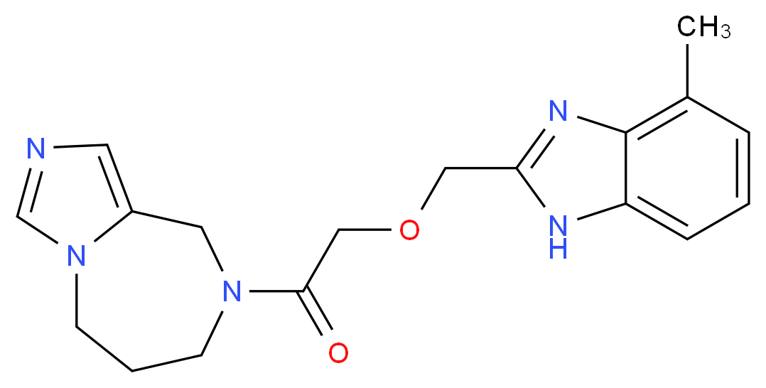8-{[(4-methyl-1H-benzimidazol-2-yl)methoxy]acetyl}-6,7,8,9-tetrahydro-5H-imidazo[1,5-a][1,4]diazepine_分子结构_CAS_)