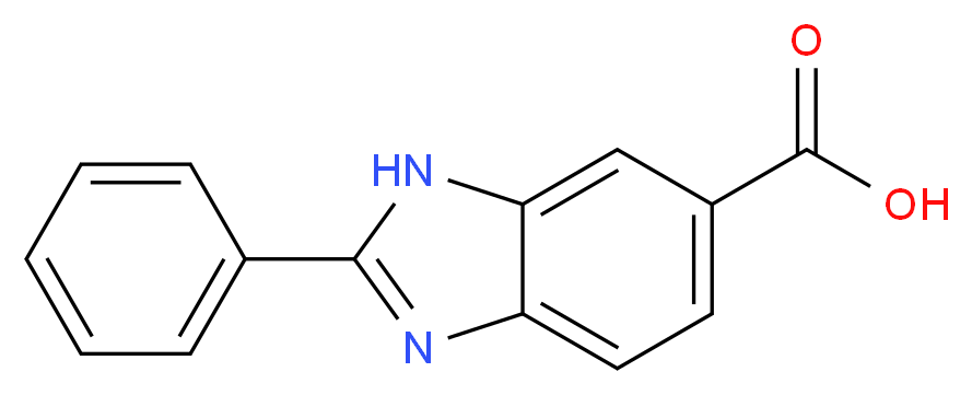 2-phenyl-1H-1,3-benzodiazole-6-carboxylic acid_分子结构_CAS_66630-70-4