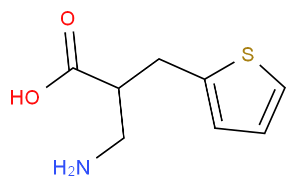 3-amino-2-[(thiophen-2-yl)methyl]propanoic acid_分子结构_CAS_682803-37-8