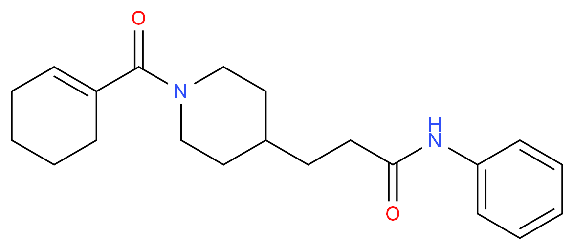 3-[1-(1-cyclohexen-1-ylcarbonyl)-4-piperidinyl]-N-phenylpropanamide_分子结构_CAS_)