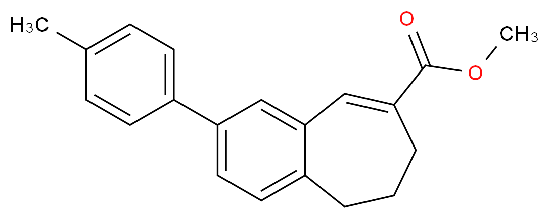 methyl 2-p-tolyl-6,7-dihydro-5H-benzo[7]annulene-8-carboxylate_分子结构_CAS_274673-50-6)