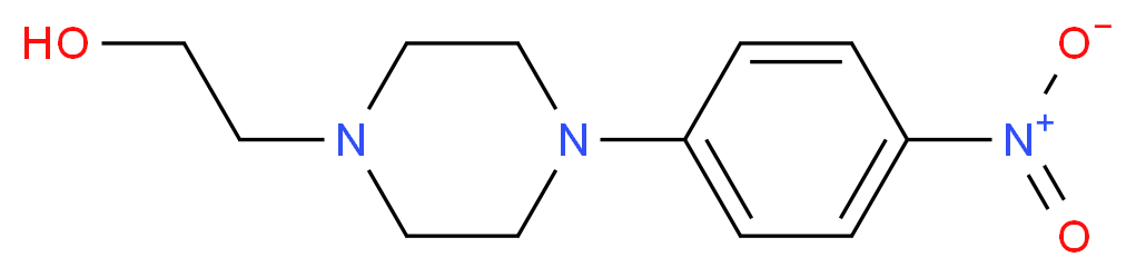 2-[4-(4-nitrophenyl)piperazin-1-yl]ethan-1-ol_分子结构_CAS_5521-38-0