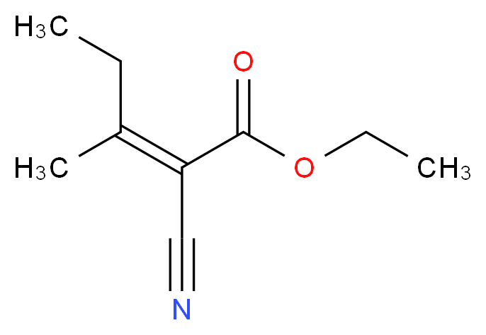 ethyl (2Z)-2-cyano-3-methylpent-2-enoate_分子结构_CAS_759-51-3