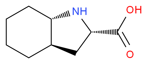 (2S,3aR,7aS)-octahydro-1H-indole-2-carboxylic acid_分子结构_CAS_145438-94-4