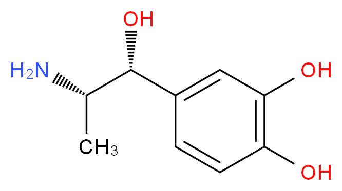 4-[(1R,2S)-2-amino-1-hydroxypropyl]benzene-1,2-diol_分子结构_CAS_829-74-3