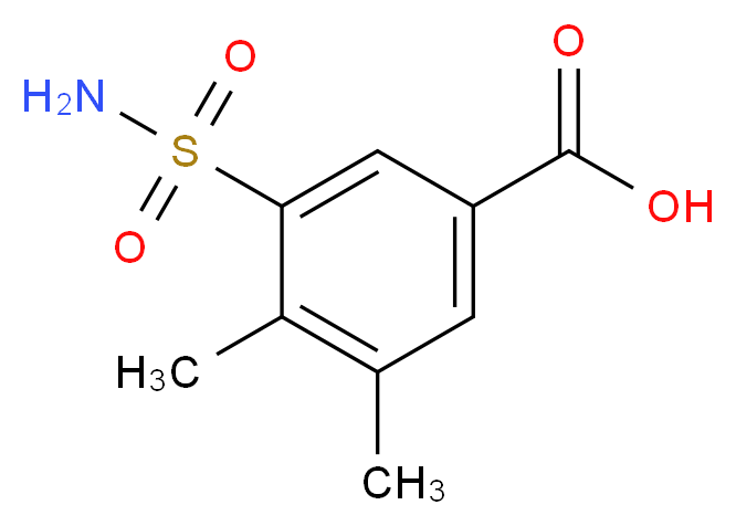 3,4-dimethyl-5-sulfamoylbenzoic acid_分子结构_CAS_62971-64-6