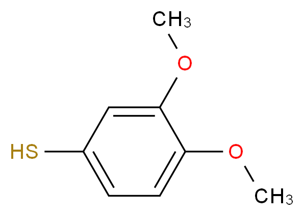 3,4-dimethoxybenzene-1-thiol_分子结构_CAS_700-96-9