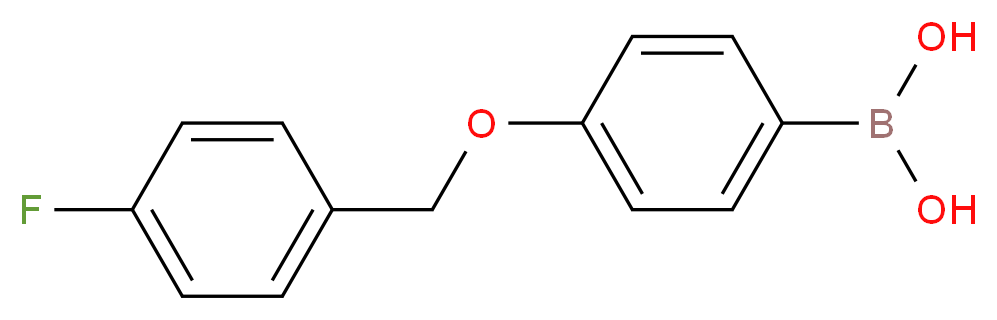 {4-[(4-fluorophenyl)methoxy]phenyl}boronic acid_分子结构_CAS_871125-82-5