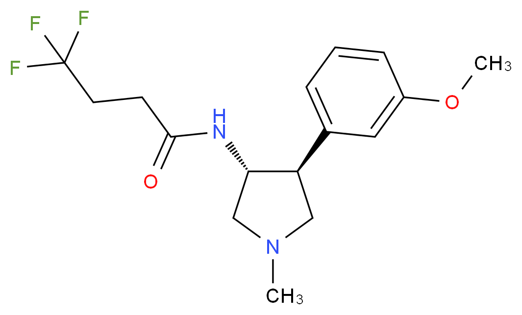 4,4,4-trifluoro-N-[(3R*,4S*)-4-(3-methoxyphenyl)-1-methyl-3-pyrrolidinyl]butanamide_分子结构_CAS_)