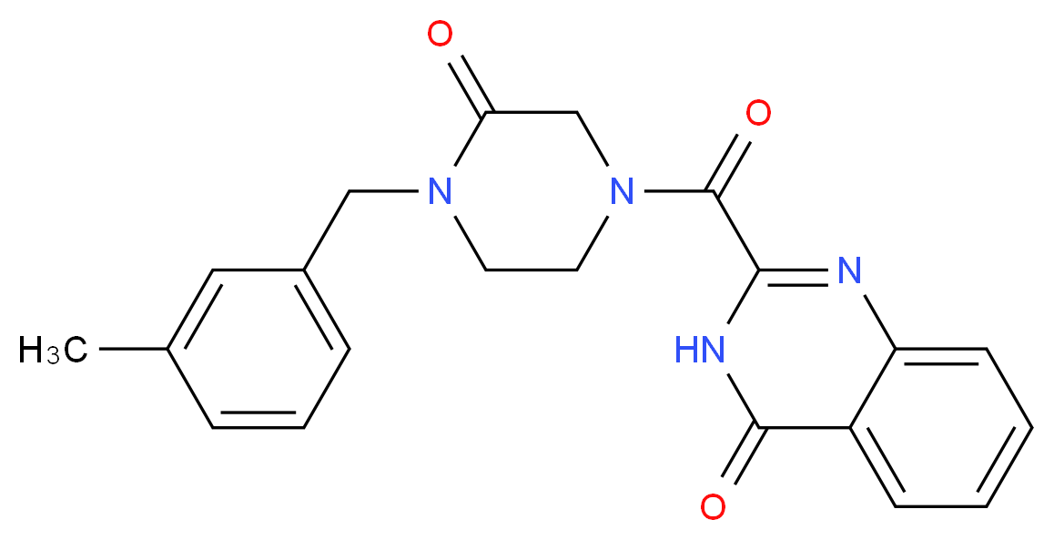 2-{[4-(3-methylbenzyl)-3-oxo-1-piperazinyl]carbonyl}-4(3H)-quinazolinone_分子结构_CAS_)