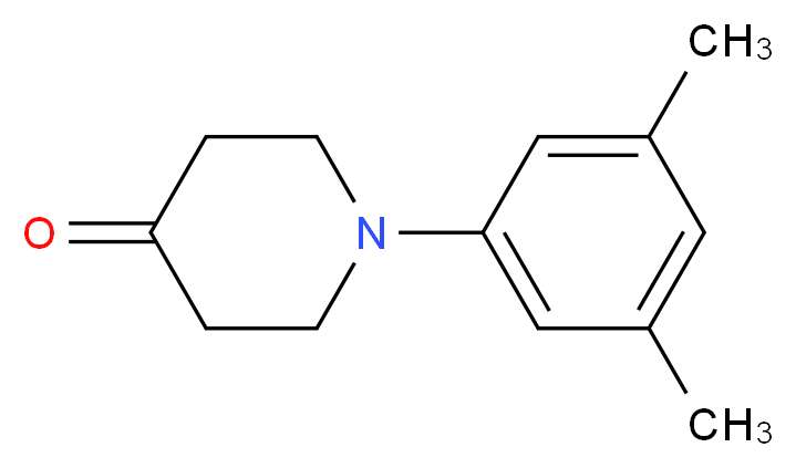 1-(3,5-dimethylphenyl)piperidin-4-one_分子结构_CAS_154913-18-5)