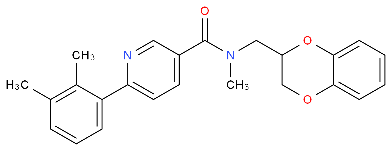 N-(2,3-dihydro-1,4-benzodioxin-2-ylmethyl)-6-(2,3-dimethylphenyl)-N-methylnicotinamide_分子结构_CAS_)
