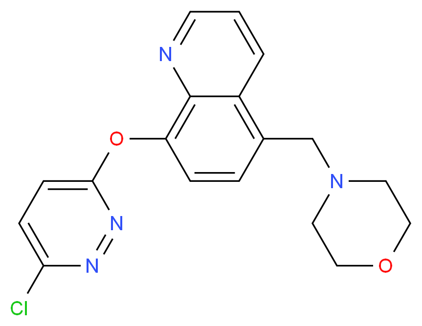 8-[(6-chloropyridazin-3-yl)oxy]-5-(morpholin-4-ylmethyl)quinoline_分子结构_CAS_)