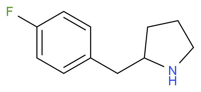 2-[(4-fluorophenyl)methyl]pyrrolidine_分子结构_CAS_350017-04-8