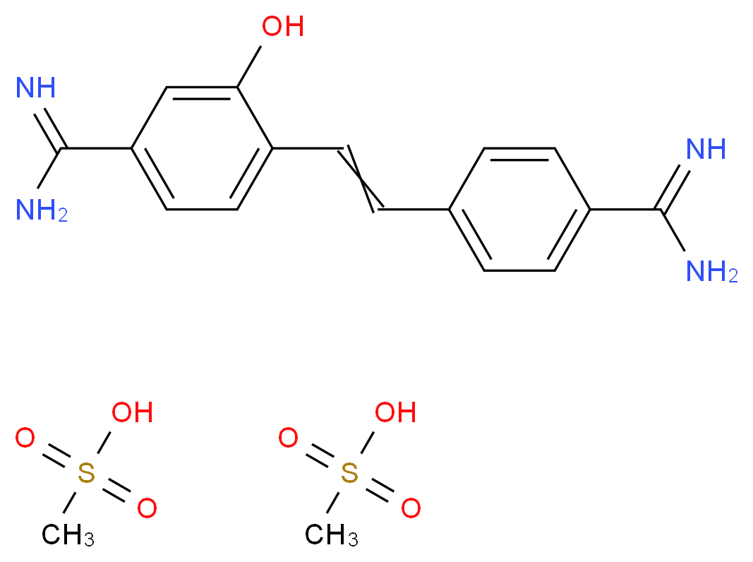 Hydroxystilbamidine bis(methanesulfonate)_分子结构_CAS_223769-64-0)