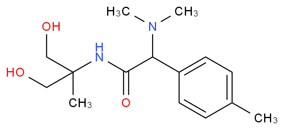 2-(dimethylamino)-N-[2-hydroxy-1-(hydroxymethyl)-1-methylethyl]-2-(4-methylphenyl)acetamide_分子结构_CAS_)