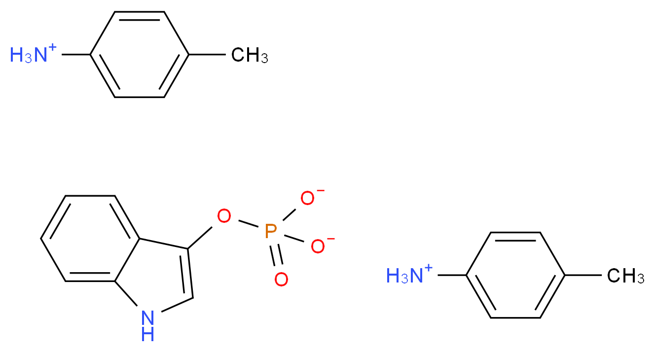 3-Indoxyl Phosphate, Di-p-Toluidinium Salt_分子结构_CAS_103404-81-5)