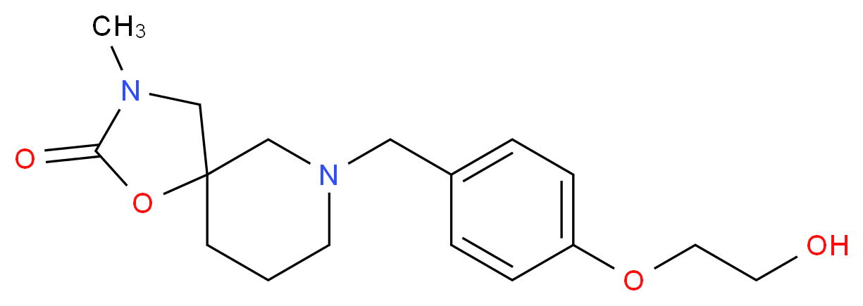 7-[4-(2-hydroxyethoxy)benzyl]-3-methyl-1-oxa-3,7-diazaspiro[4.5]decan-2-one_分子结构_CAS_)
