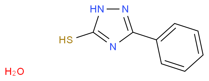 3-phenyl-1H-1,2,4-triazole-5-thiol hydrate_分子结构_CAS_3414-94-6