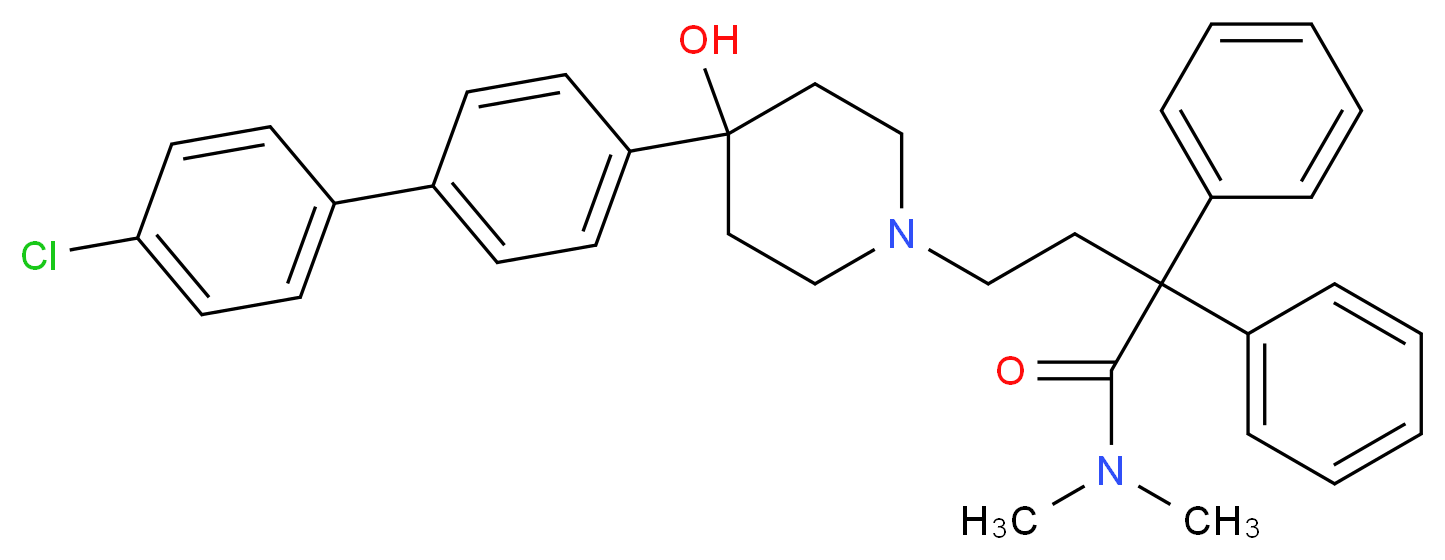 4-Dechloro-4-(4-chlorophenyl) Loperamide_分子结构_CAS_)