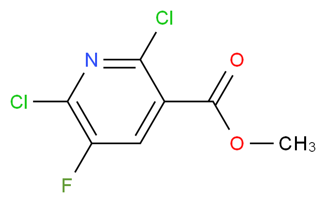 Methyl 2,6-dichloro-5-fluoronicotinate 97%_分子结构_CAS_189281-66-1)
