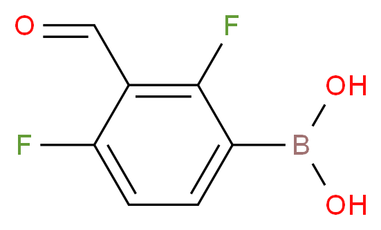 (2,4-difluoro-3-formylphenyl)boronic acid_分子结构_CAS_870718-06-2