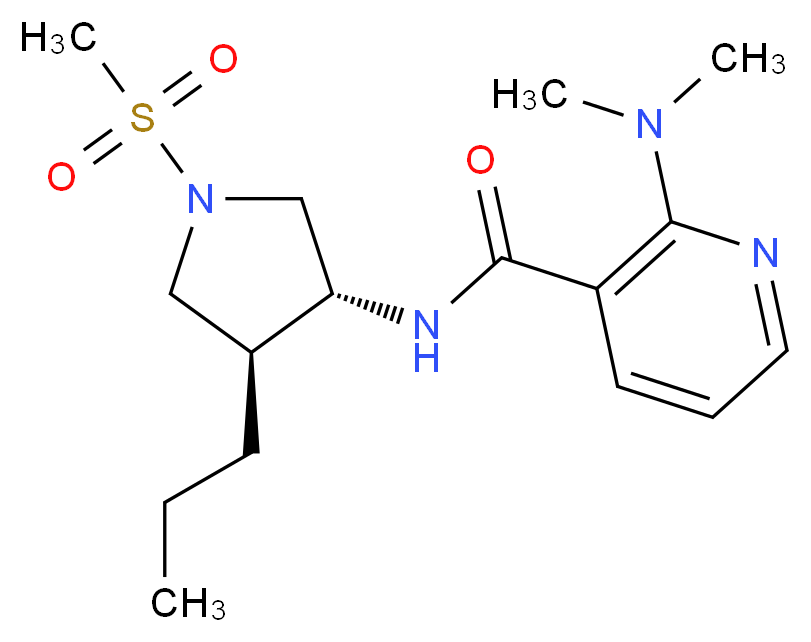 2-(dimethylamino)-N-[(3R*,4S*)-1-(methylsulfonyl)-4-propyl-3-pyrrolidinyl]nicotinamide_分子结构_CAS_)