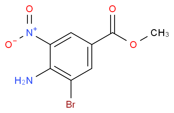 Methyl 4-amino-3-bromo-5-nitrobenzenecarboxylate_分子结构_CAS_)