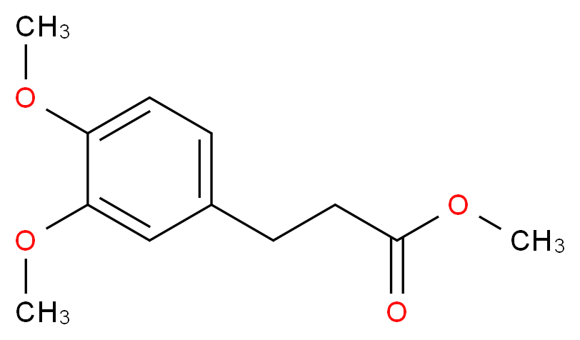 Methyl 3-(3',4'-Dimethoxyphenyl)propanoate_分子结构_CAS_27798-73-8)