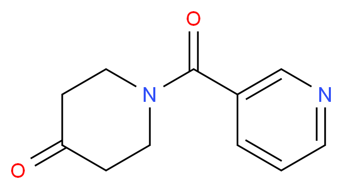 1-(3-pyridinylcarbonyl)-4-piperidinone_分子结构_CAS_502925-00-0)