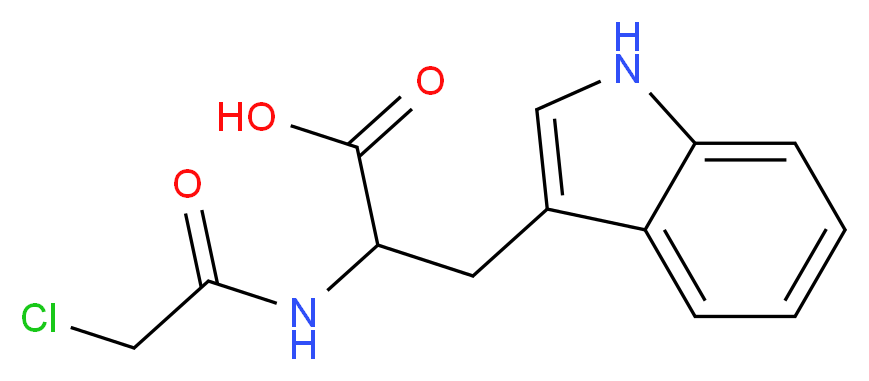 2-(2-Chloro-acetylamino)-3-(1H-indol-3-yl)-propionic acid_分子结构_CAS_64709-57-5)
