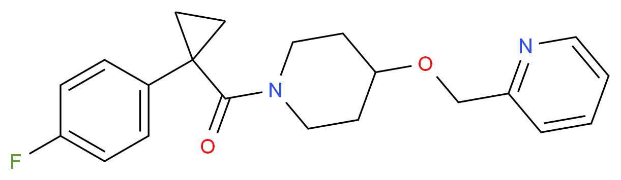 2-{[(1-{[1-(4-fluorophenyl)cyclopropyl]carbonyl}-4-piperidinyl)oxy]methyl}pyridine_分子结构_CAS_)