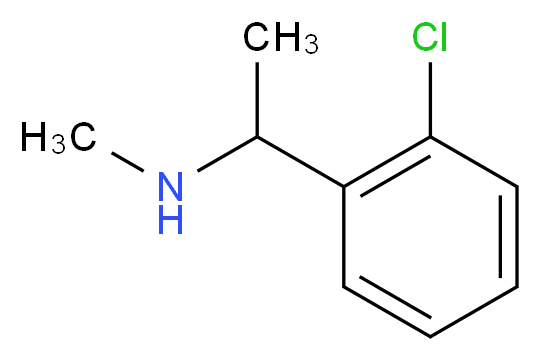 [1-(2-chlorophenyl)ethyl](methyl)amine_分子结构_CAS_51586-22-2