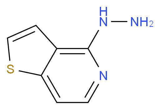 thieno[3,2-c]pyridin-4-ylhydrazine_分子结构_CAS_27685-95-6