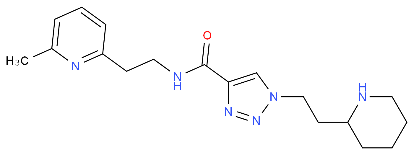 N-[2-(6-methylpyridin-2-yl)ethyl]-1-(2-piperidin-2-ylethyl)-1H-1,2,3-triazole-4-carboxamide_分子结构_CAS_)