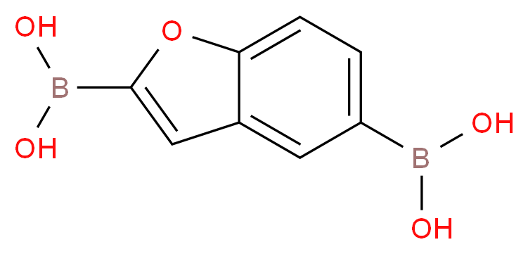 苯并[b]呋喃-2,5-二硼酸_分子结构_CAS_913835-69-5)