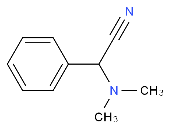 2-(dimethylamino)-2-phenylacetonitrile_分子结构_CAS_827-36-1