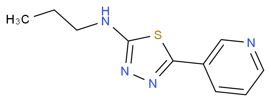 Propyl-(5-pyridin-3-yl-[1,3,4]thiadiazol-2-yl)-amine_分子结构_CAS_)
