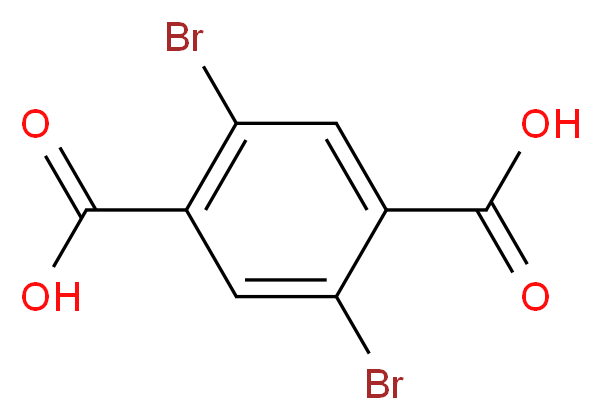 2,5-dibromobenzene-1,4-dicarboxylic acid_分子结构_CAS_13731-82-3