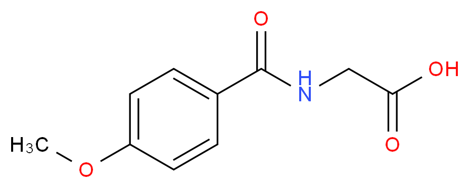 2-[(4-Methoxybenzoyl)amino]acetic acid_分子结构_CAS_13214-64-7)