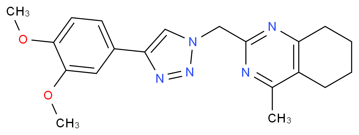 2-{[4-(3,4-dimethoxyphenyl)-1H-1,2,3-triazol-1-yl]methyl}-4-methyl-5,6,7,8-tetrahydroquinazoline_分子结构_CAS_)