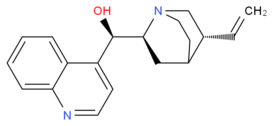 (R)-[(2S,5R)-5-ethenyl-1-azabicyclo[2.2.2]octan-2-yl](quinolin-4-yl)methanol_分子结构_CAS_485-71-2