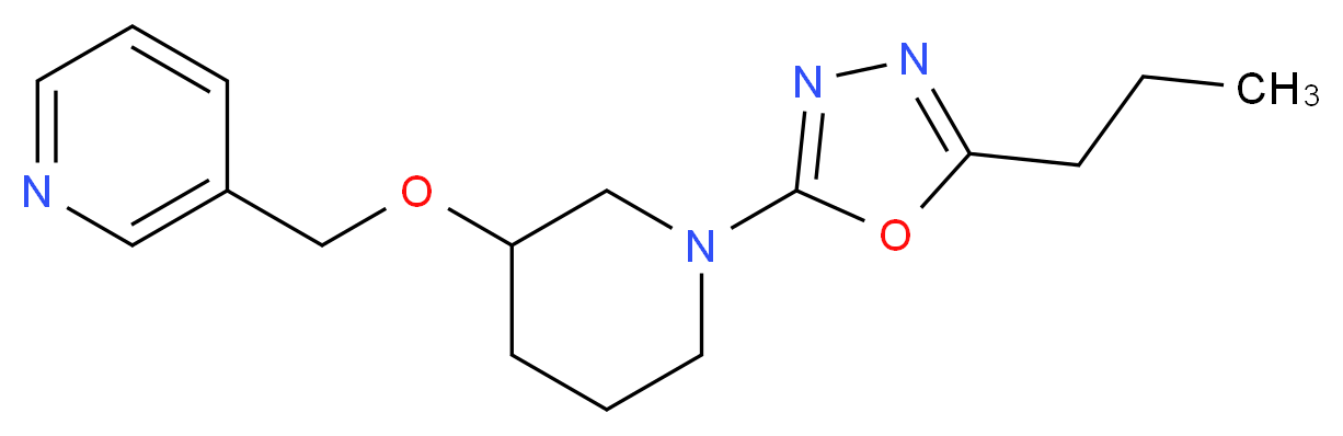3-({[1-(5-propyl-1,3,4-oxadiazol-2-yl)piperidin-3-yl]oxy}methyl)pyridine_分子结构_CAS_)